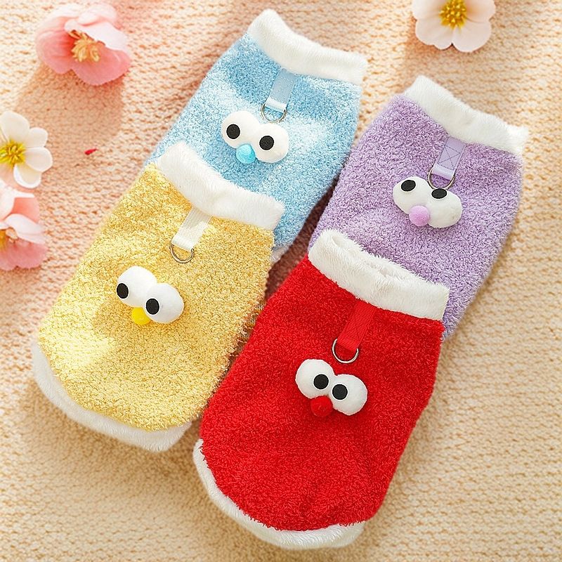 Kitten Cotton Vest Cloud Velvet Cartoon Big Eyes Crimson Large Eye Vest S view 2