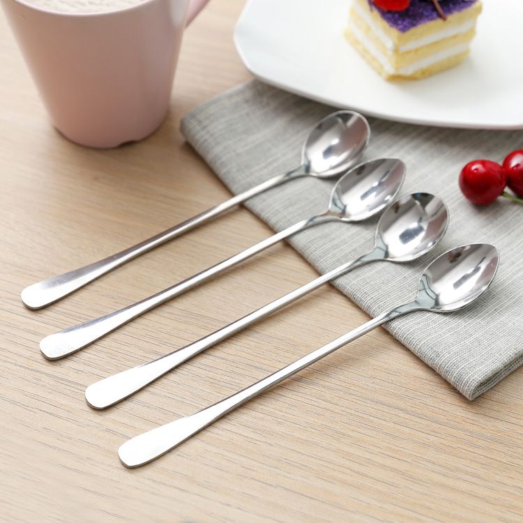 Zimoo Stainless Steel Spoon Long Handle Office Kitchen Round spoon view 2