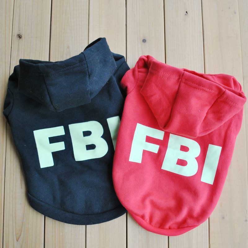 yRL Pet Hooded Sweatshirt Fleece Black Red M view 2