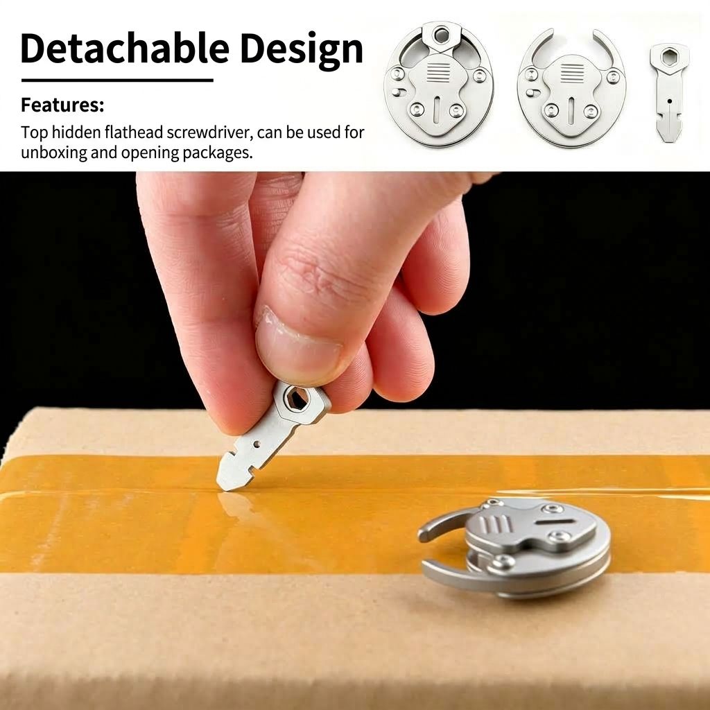 Titanium Alloy Mini Mechanical Lock Portable Compact Security Padlock with view 5