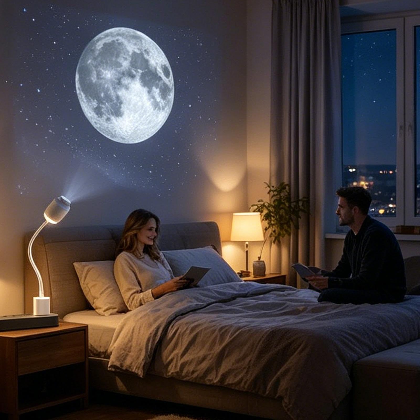 USB-Powered Starry Night Projector Lamp with 6 Interchangeable Slides view 7