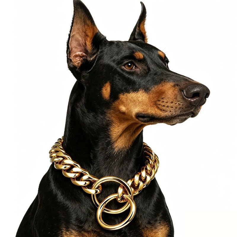Stylish Cuban Link Dog Choke Chain Collar in Premium Stainless Steel — image 1