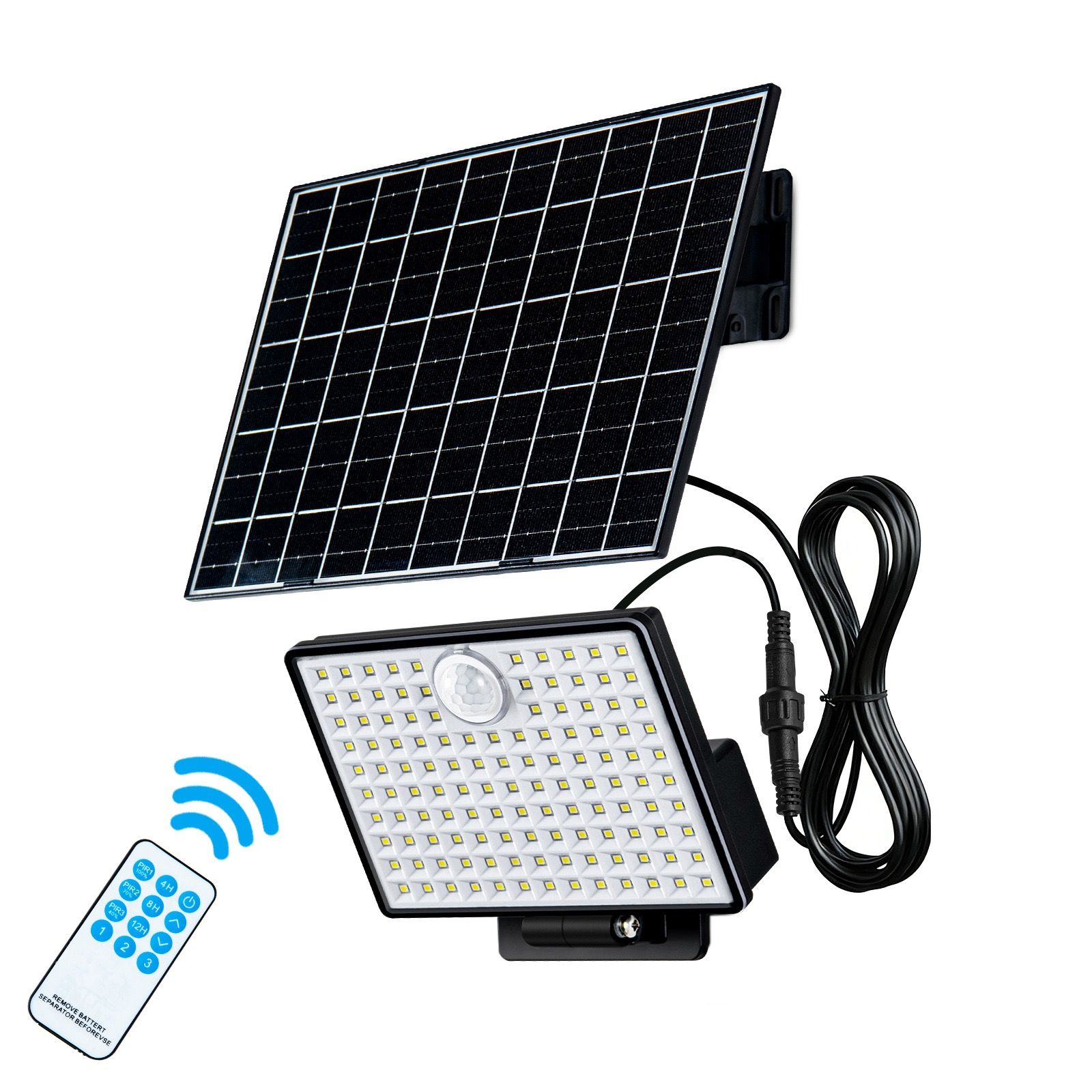 Split-Type Solar Powered Motion Sensor Floodlight with Detachable Panel view 3