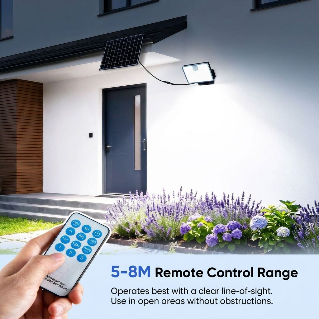 Split-Type Solar Powered Motion Sensor Floodlight with Detachable Panel view 5