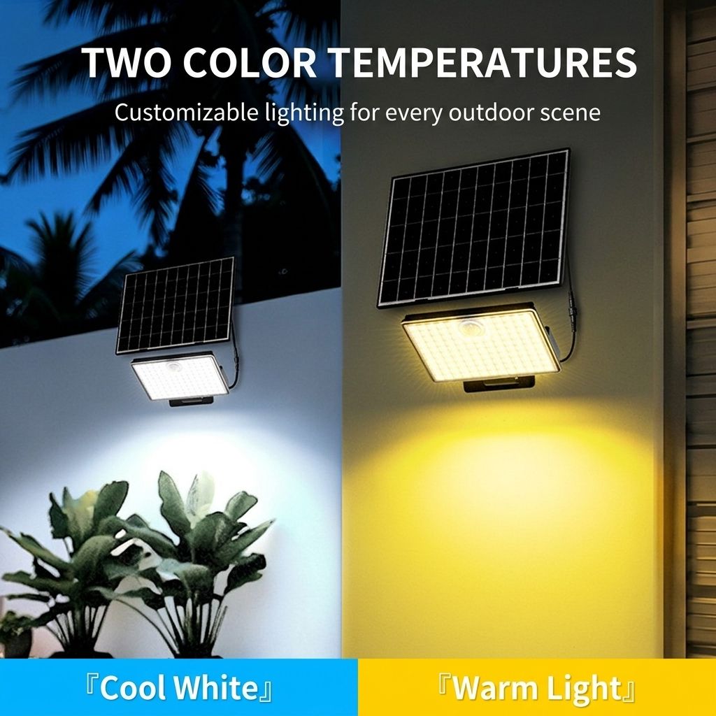 Split-Type Solar Powered Motion Sensor Floodlight with Detachable Panel view 6