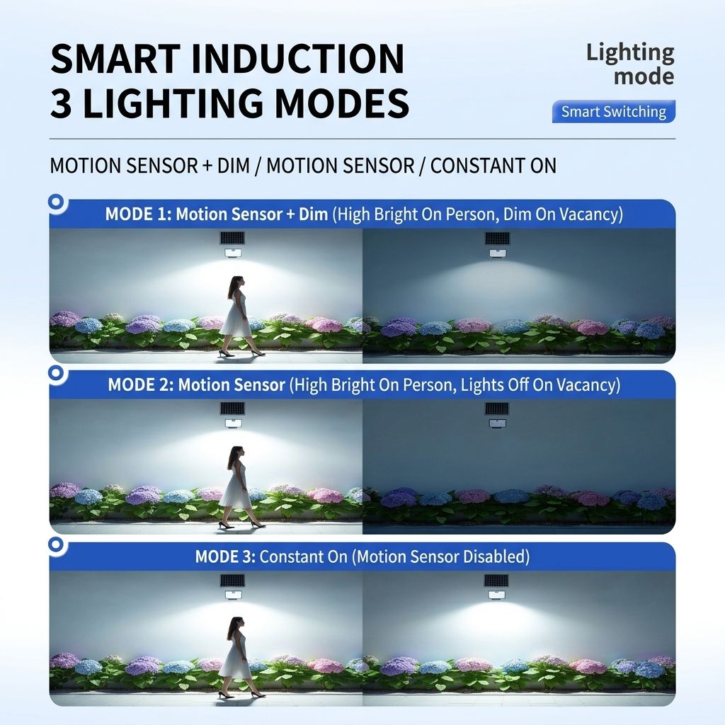 Split-Type Solar Powered Motion Sensor Floodlight with Detachable Panel view 7