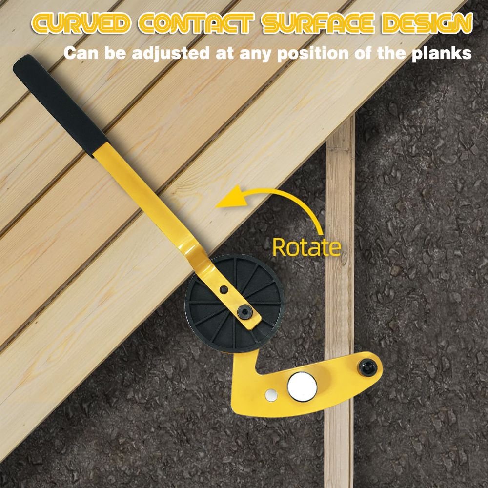 Deck Board Straightening Tool with Anti-Slip Handle and Hard Pressure Roller view 6