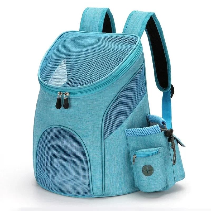 Comfortable hands-free pet carrier backpack with breathable mesh panels and view 7