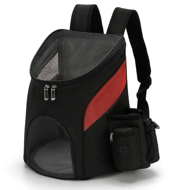 Comfortable hands-free pet carrier backpack with breathable mesh panels and view 8