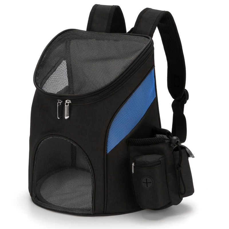 Comfortable hands-free pet carrier backpack with breathable mesh panels and view 8