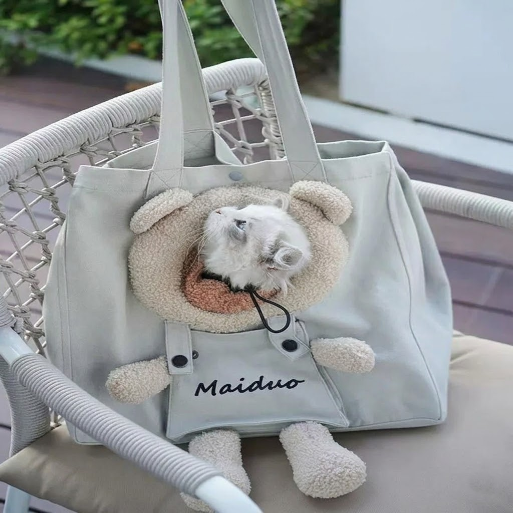 Adorable Bear-Shaped Pet Carrier Tote Bag – Lightweight view 5