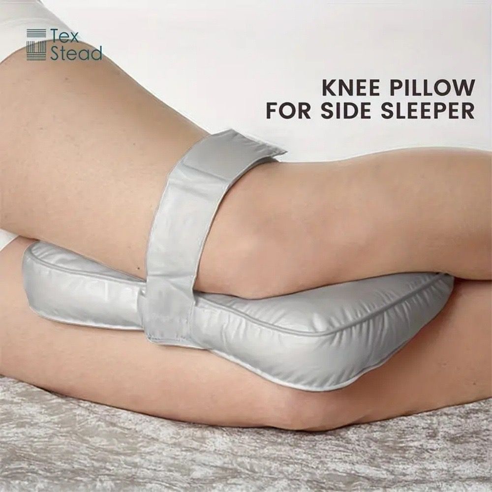 Sleeping Knee Pillow with Adjustable Strap – Contoured Leg Pillow for Side view 9