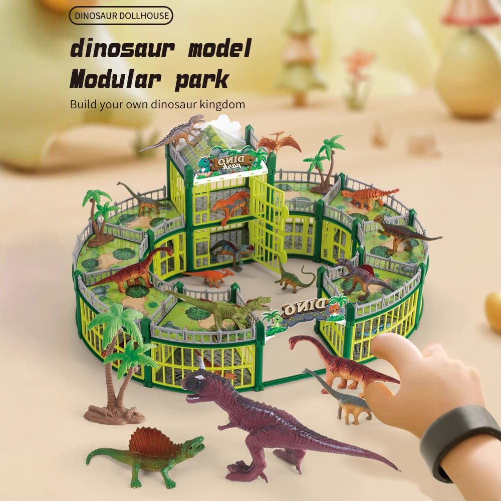 DIY Jurassic Theme Park Building Set for Kids view 3