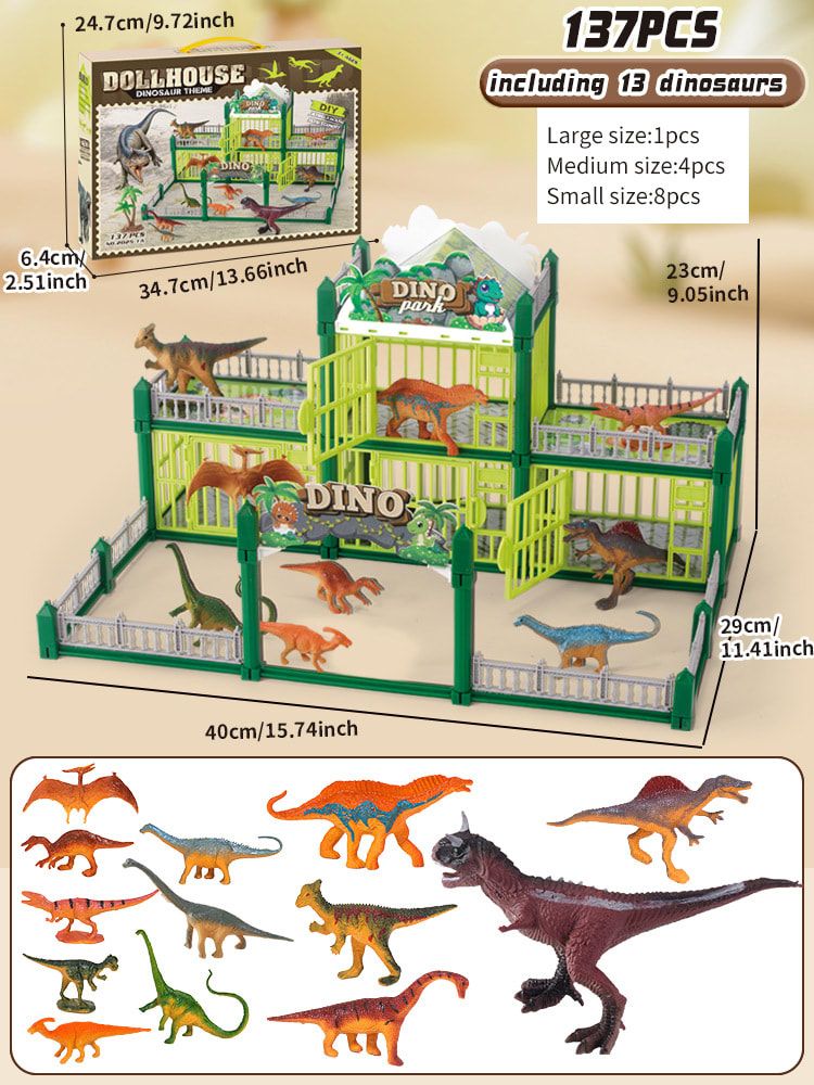DIY Jurassic Theme Park Building Set for Kids view 6