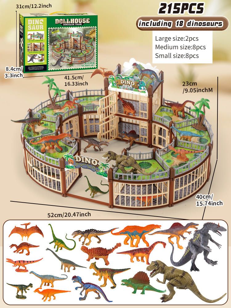 DIY Jurassic Theme Park Building Set for Kids view 8