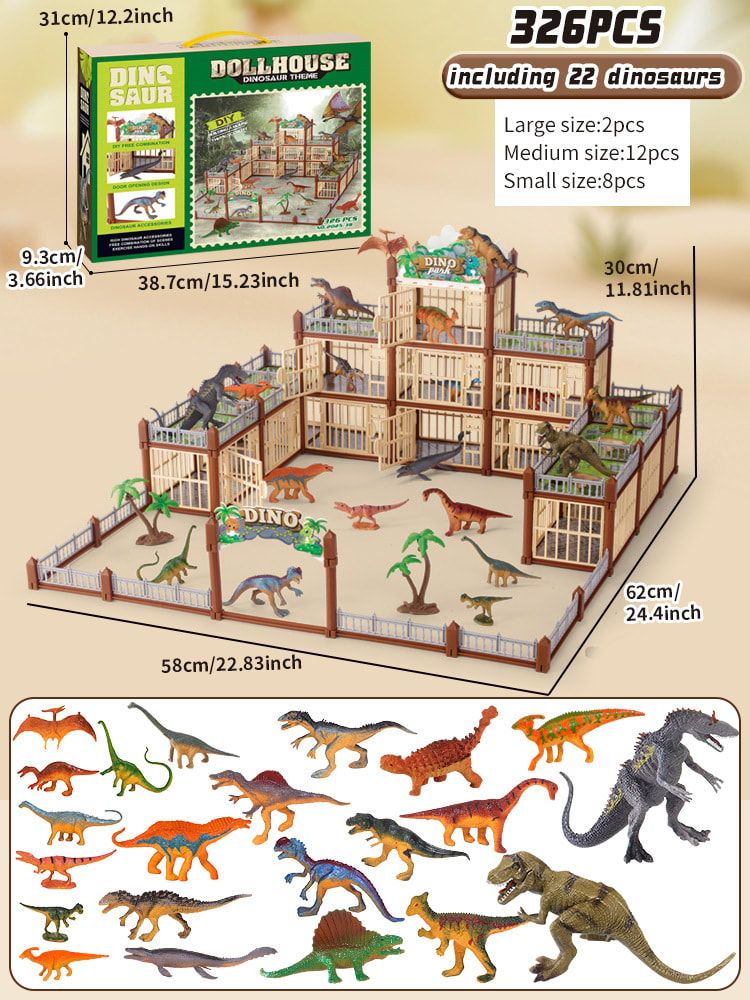 DIY Jurassic Theme Park Building Set for Kids view 10