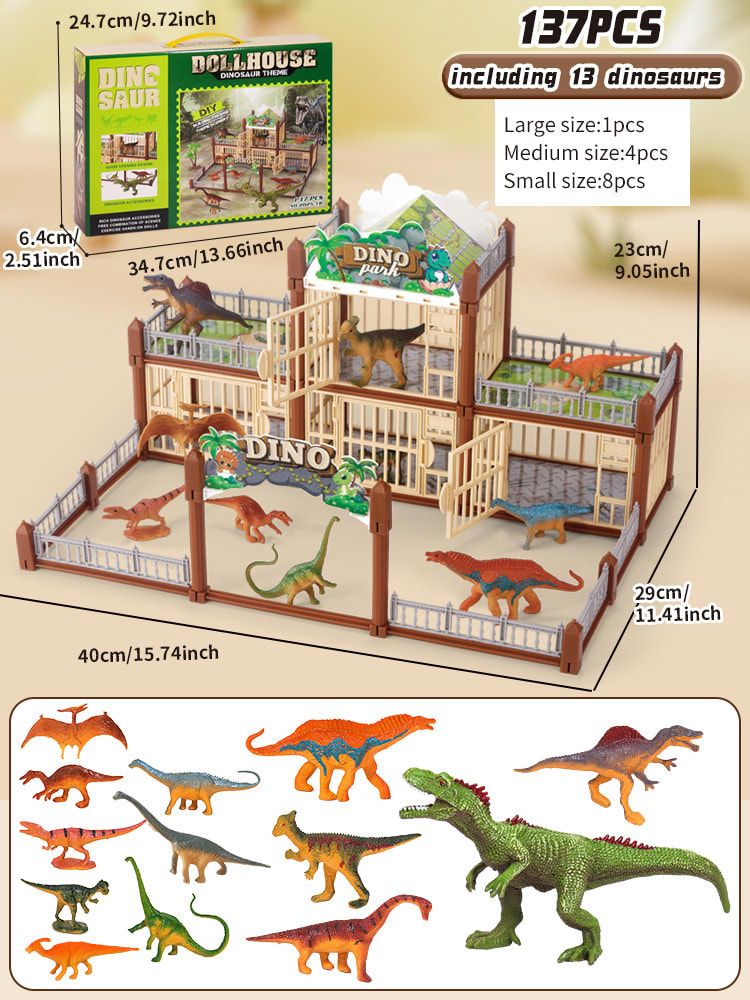 DIY Jurassic Theme Park Building Set for Kids view 7