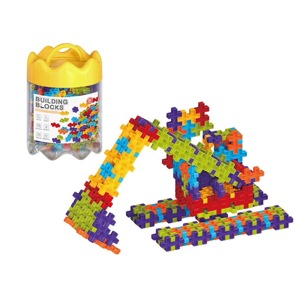6-Color Mix Double Cross Building Blocks Set for Kids - Creative STEM Early view 6