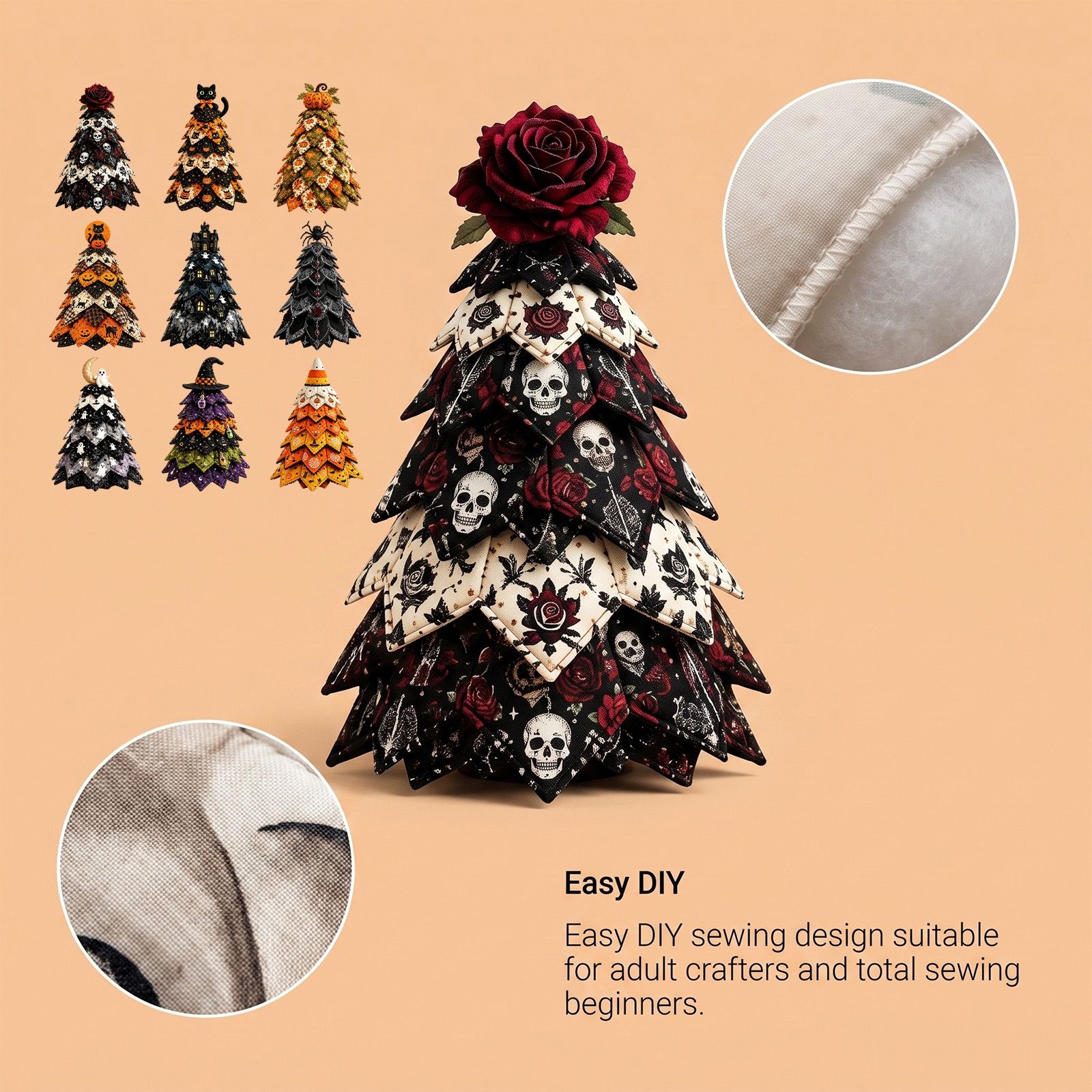 Spooky DIY Felt Halloween Tree Kit – Create a Whimsical Holiday Centerpiece view 6