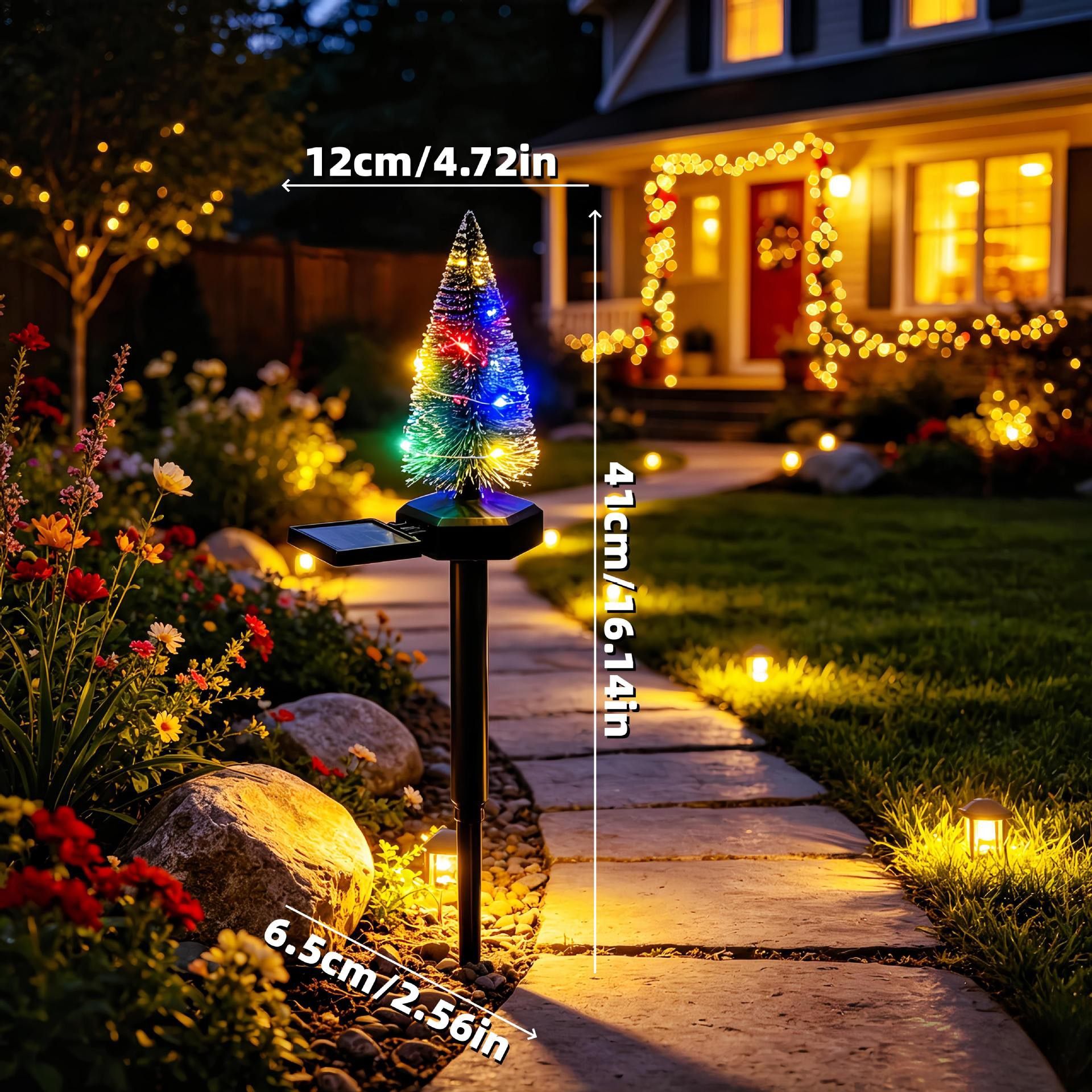 Solar Christmas Tree Garden LED Stake Light view 2