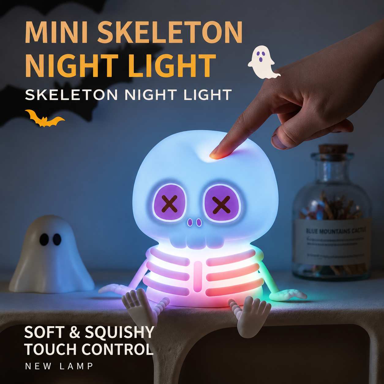 Adorable Mini Skull Night Light view 3