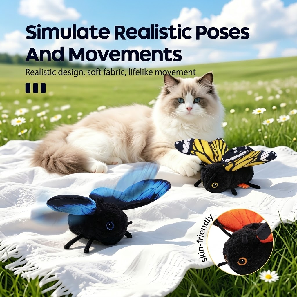 Interactive Fluttering Butterfly Cat Toy view 4