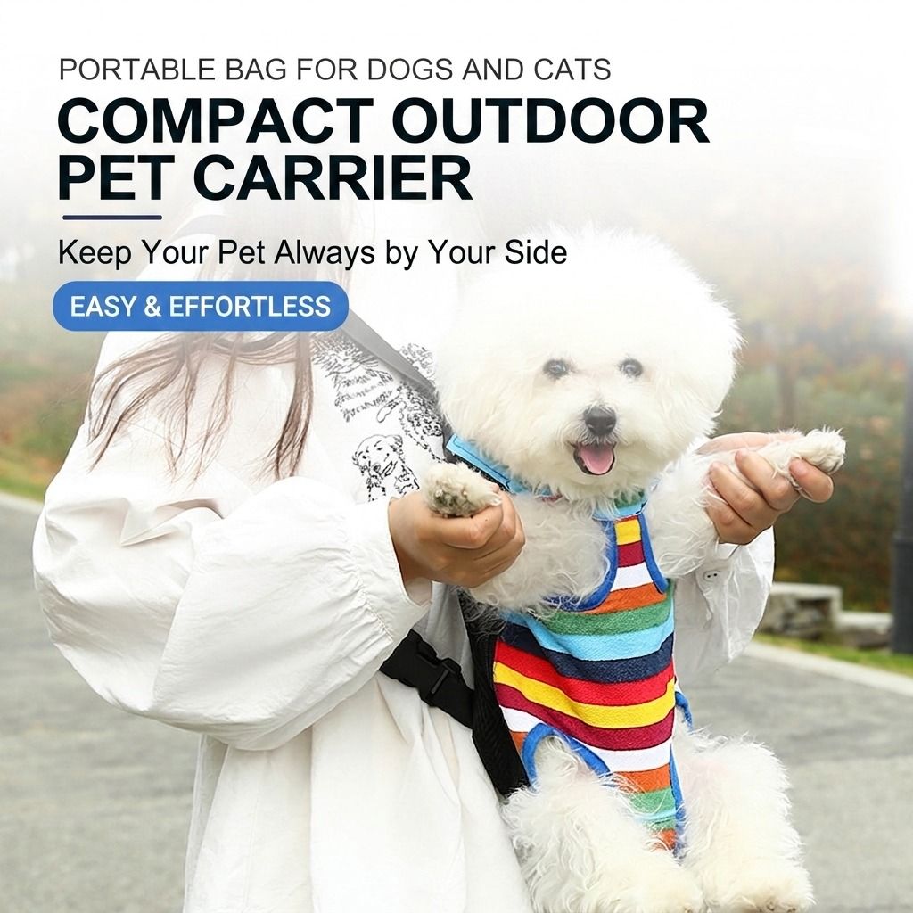 Portable Pet Front Chest Backpack for Small Dogs and Cats – Hands-Free Travel view 3