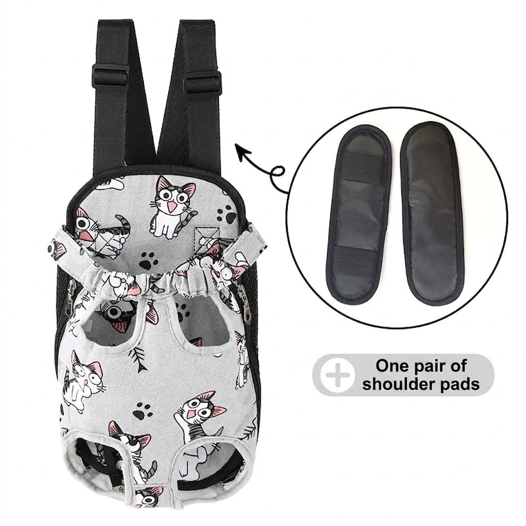 Portable Pet Front Chest Backpack for Small Dogs and Cats – Hands-Free Travel view 7