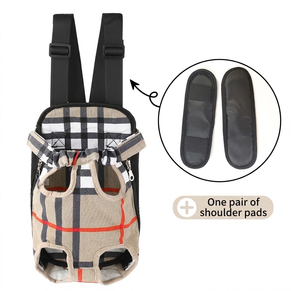 Portable Pet Front Chest Backpack for Small Dogs and Cats – Hands-Free Travel view 11