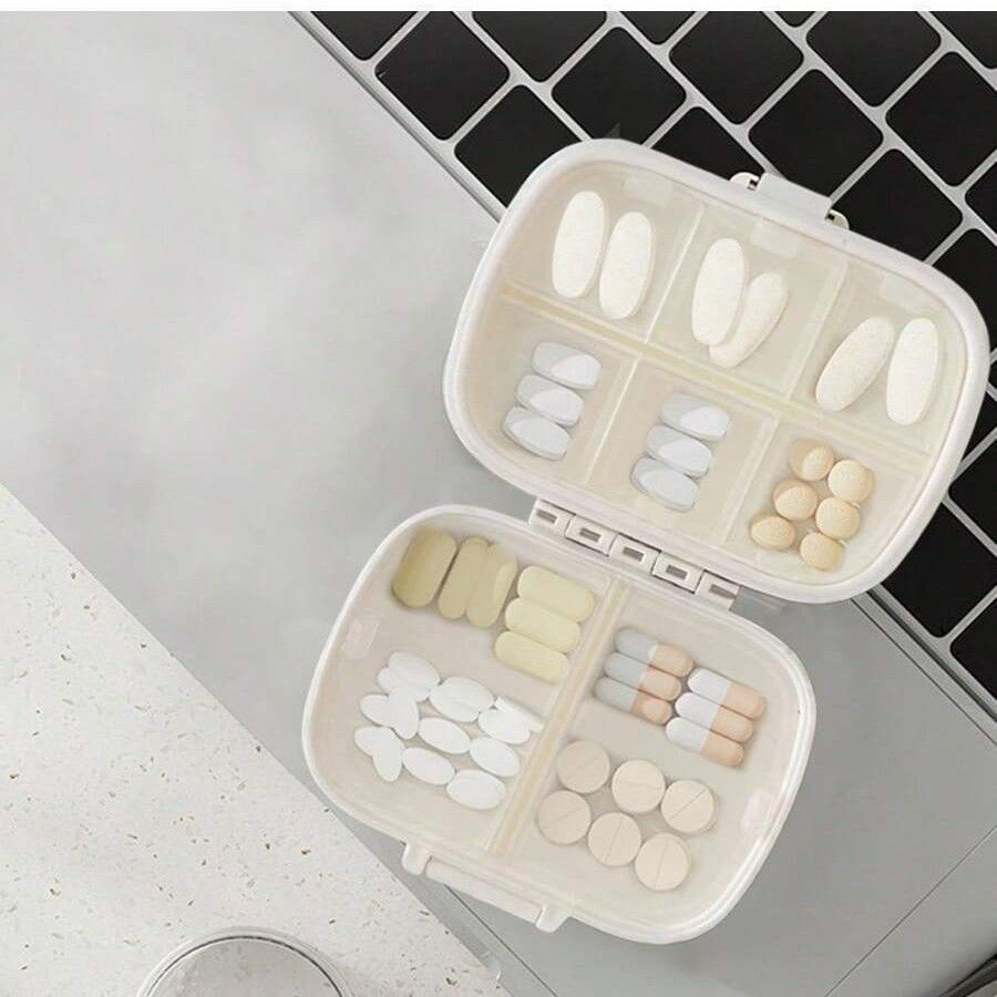 Portable Rhinestone Pill Organizer with 8 Compartments view 6