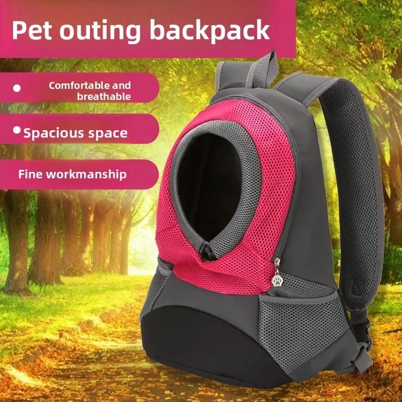 Ventilated Small Pet Carrier Backpack – Hands-Free Nylon Travel Bag with view 3