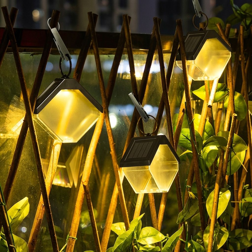 Solar Ice Brick Hanging Light with Auto Dusk-to-Dawn Sensor