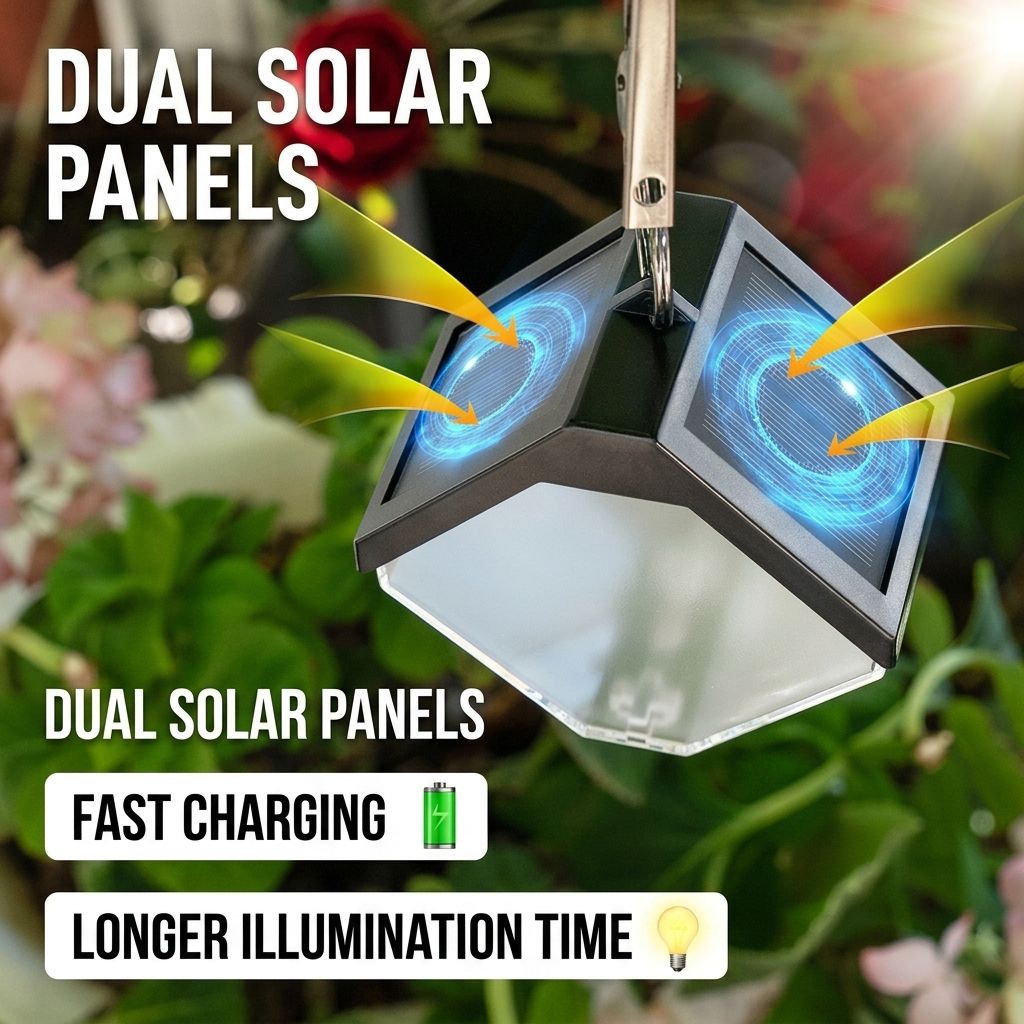 Solar Ice Brick Hanging Light with Auto Dusk-to-Dawn Sensor view 6