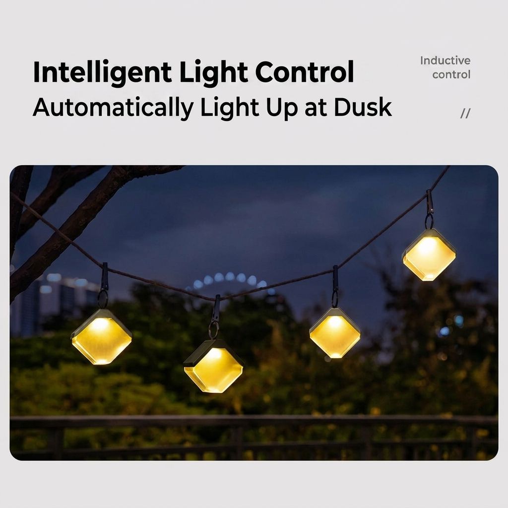 Solar Ice Brick Hanging Light with Auto Dusk-to-Dawn Sensor view 7