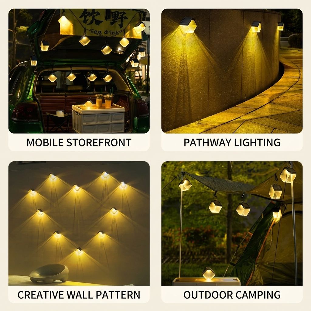 Solar Ice Brick Hanging Light with Auto Dusk-to-Dawn Sensor view 10