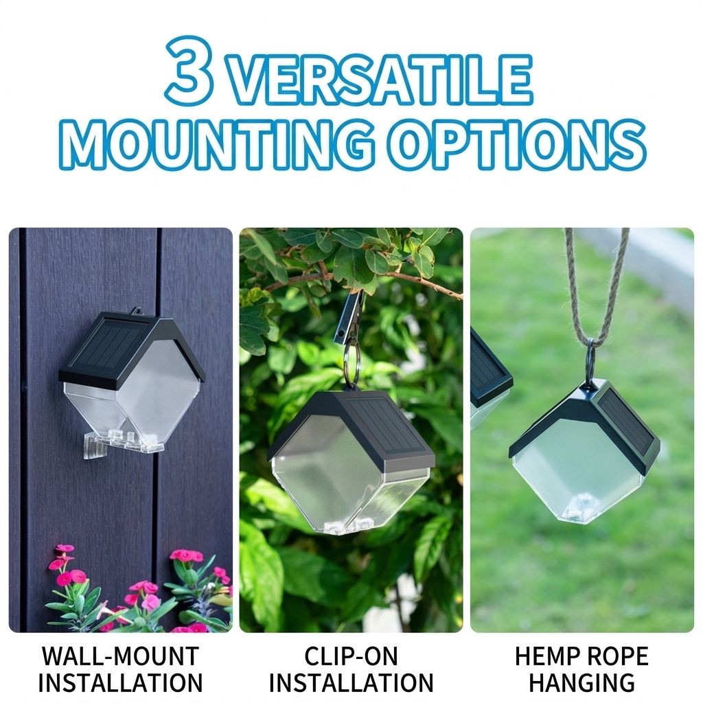 Solar Ice Brick Hanging Light with Auto Dusk-to-Dawn Sensor view 12