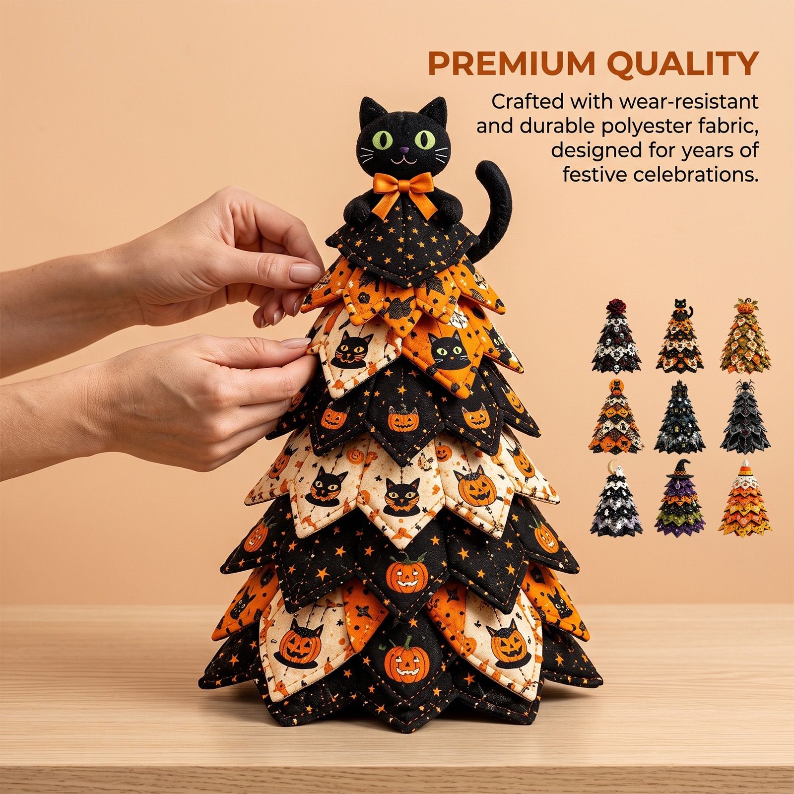 Spooky DIY Felt Halloween Tree Kit – Create a Whimsical Holiday Centerpiece view 13