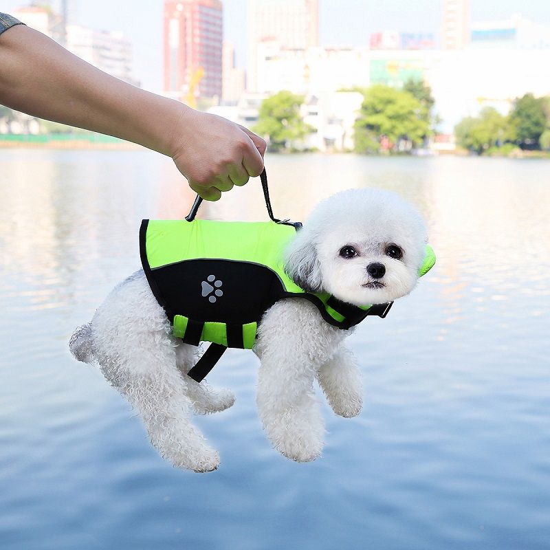 Dog Life Jacket with Rescue Handle and Adjustable Straps view 9