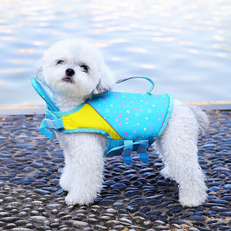 Dog Life Jacket with Rescue Handle and Adjustable Straps view 9
