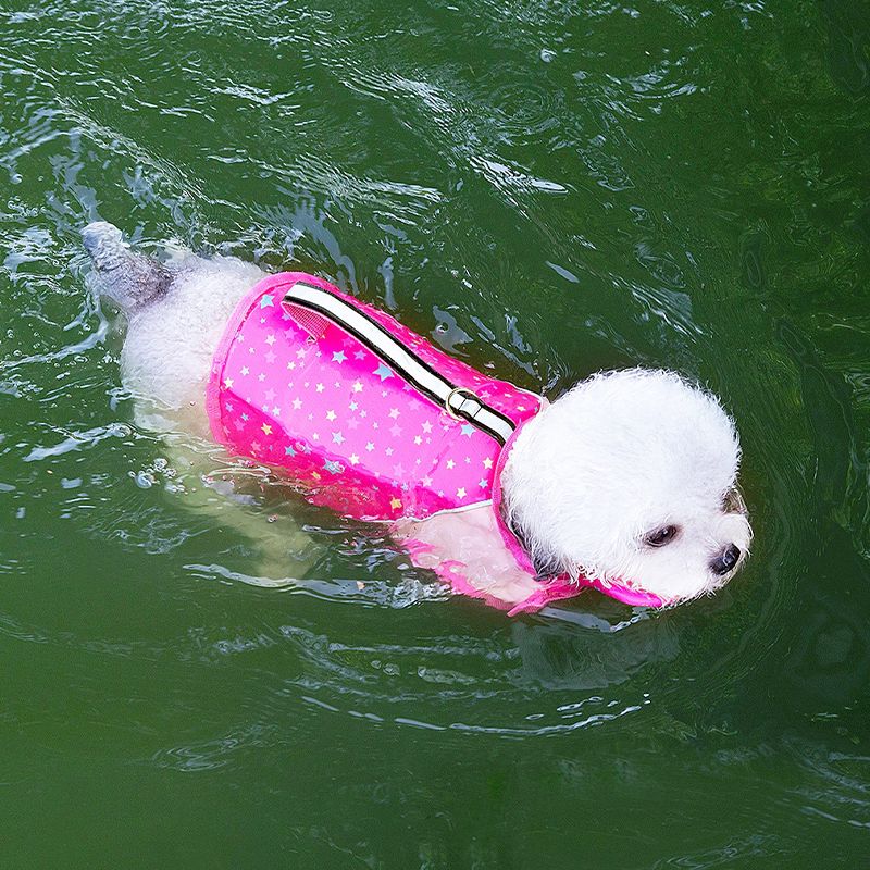 Dog Life Jacket with Rescue Handle and Adjustable Straps view 9