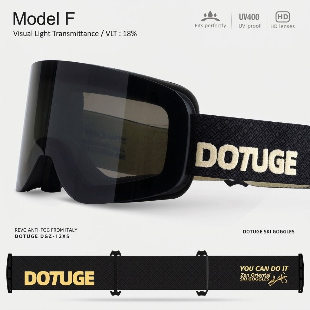 DOTUGE DGZ-12XS Ski Goggles with Italian REVO Coated Dual-Layer Anti-Fog Lens — image 1