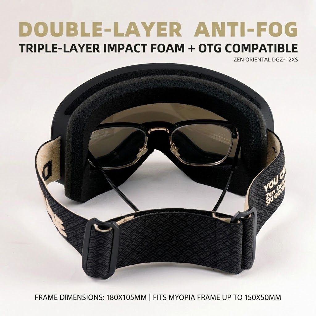 DOTUGE DGZ-12XS Ski Goggles with Italian REVO Coated Dual-Layer Anti-Fog Lens view 3