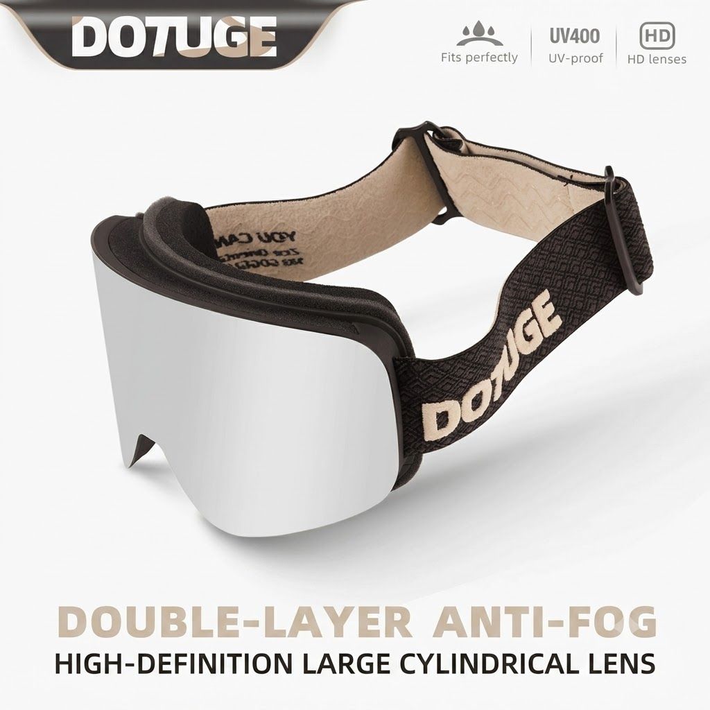 DOTUGE DGZ-12XS Ski Goggles with Italian REVO Coated Dual-Layer Anti-Fog Lens view 4