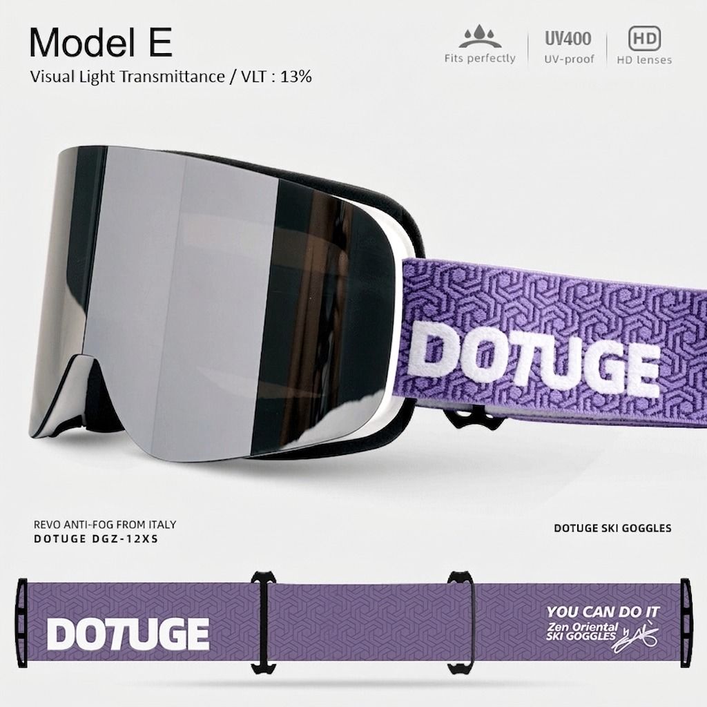 DOTUGE DGZ-12XS Ski Goggles with Italian REVO Coated Dual-Layer Anti-Fog Lens view 12