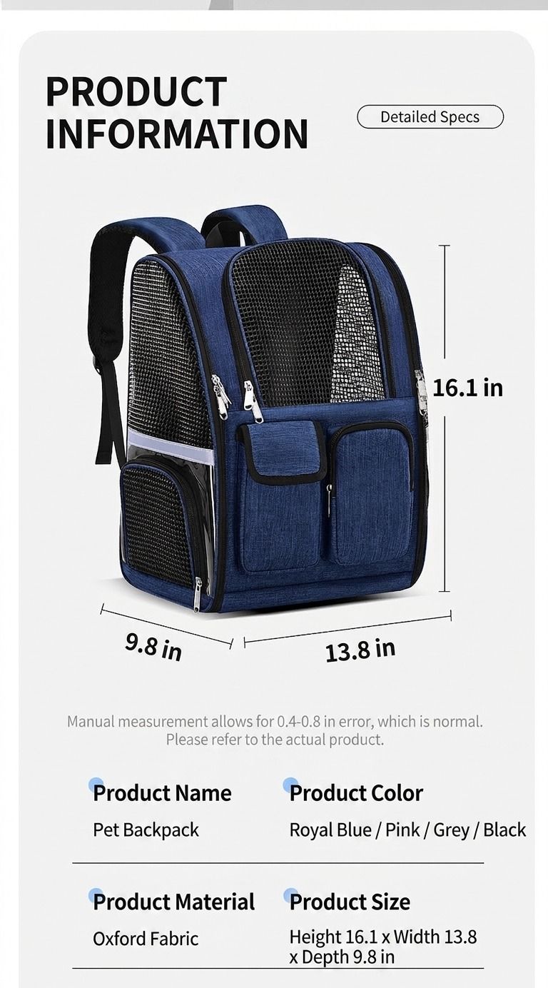 Pet Carrier Backpack for Travel view 8