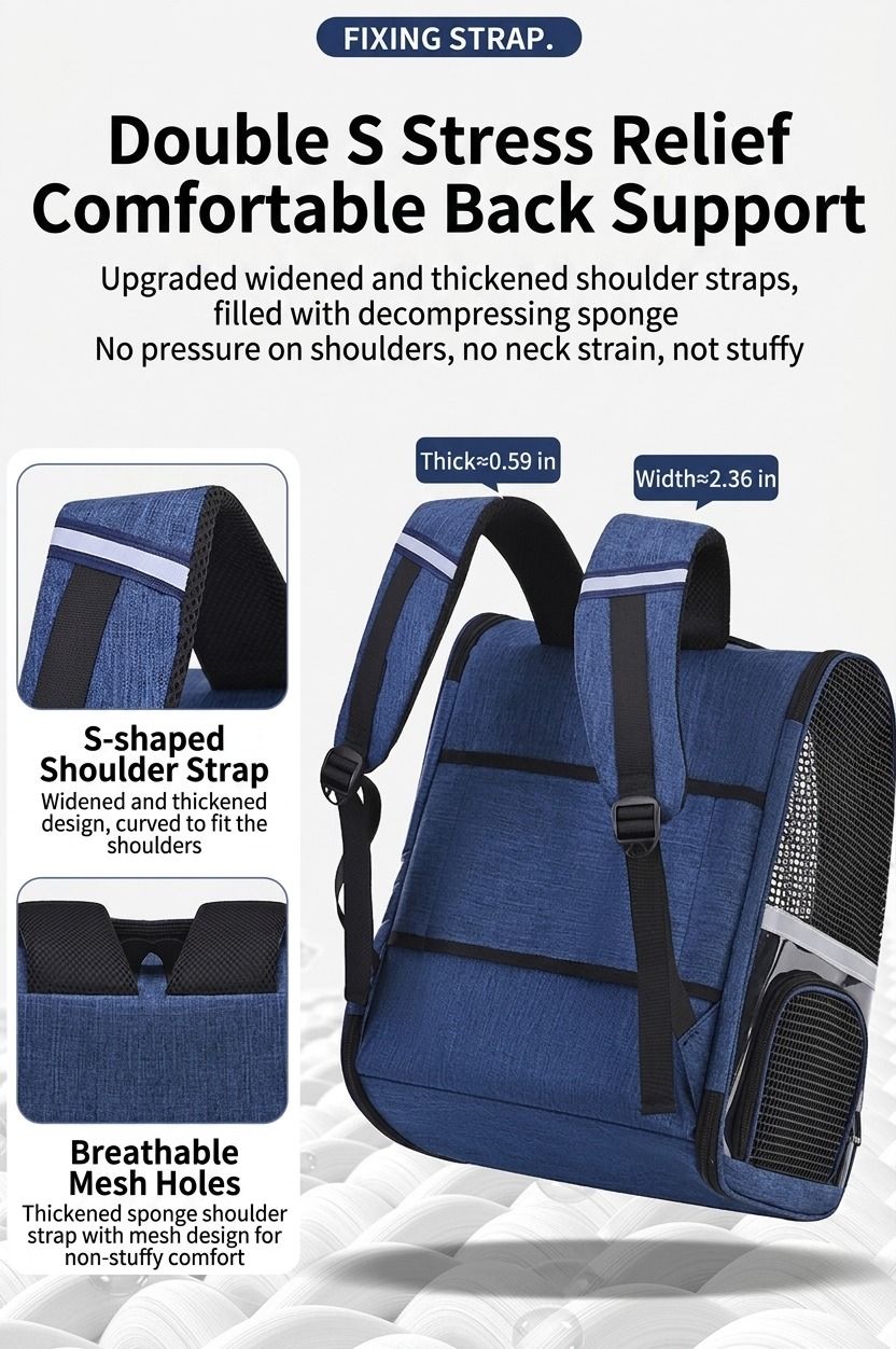 Pet Carrier Backpack for Travel view 10