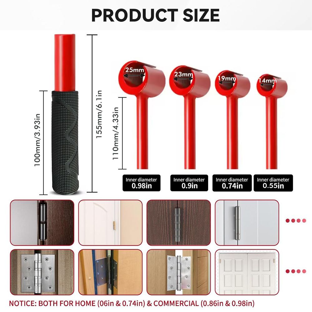 4-in-1 Hinge Gap Adjustment Wrench Set with Interchangeable Socket Heads for view 2