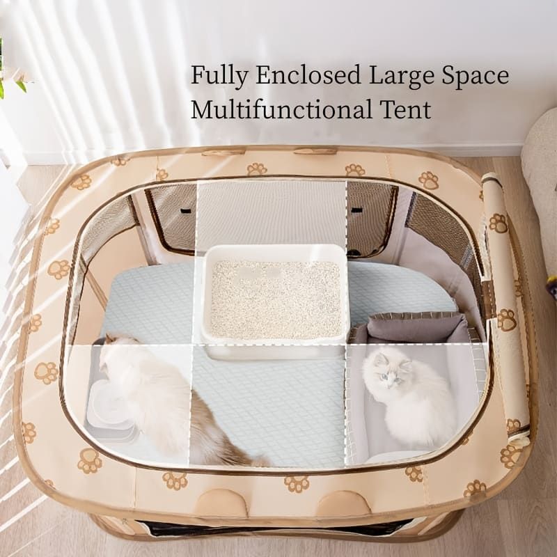 Foldable Pet Playpen with Zippered Top view 7