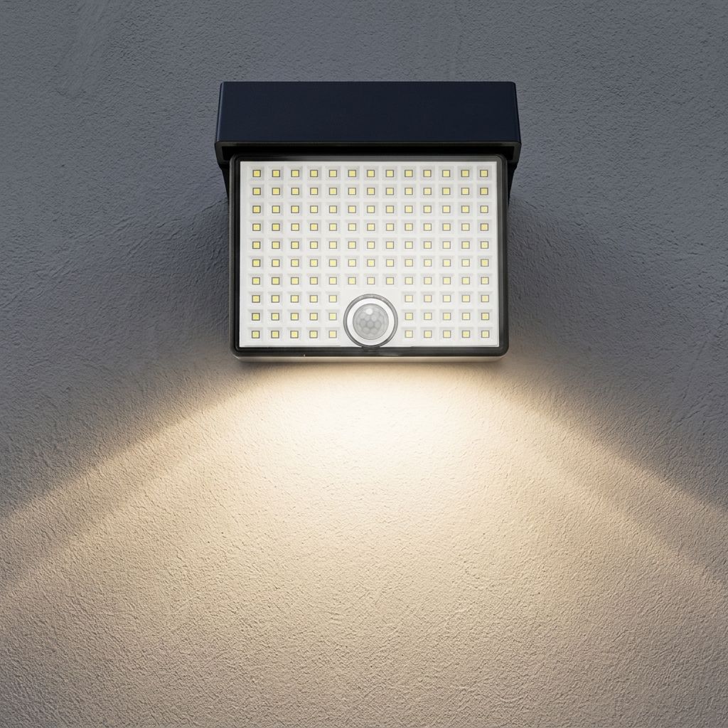 Solar Powered Outdoor LED Floodlight with Remote Control and Motion Sensor view 9