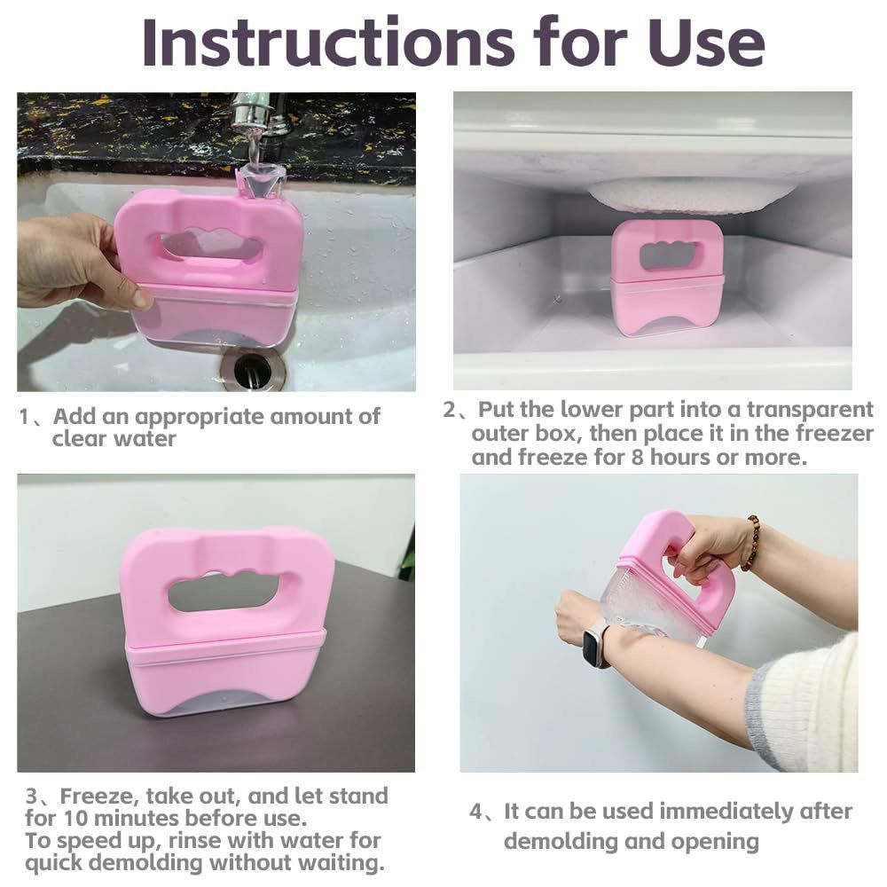 Ergonomically Designed V-Sculpt Ice Massager & Gua Sha Tool: Food-Grade Silicone view 6